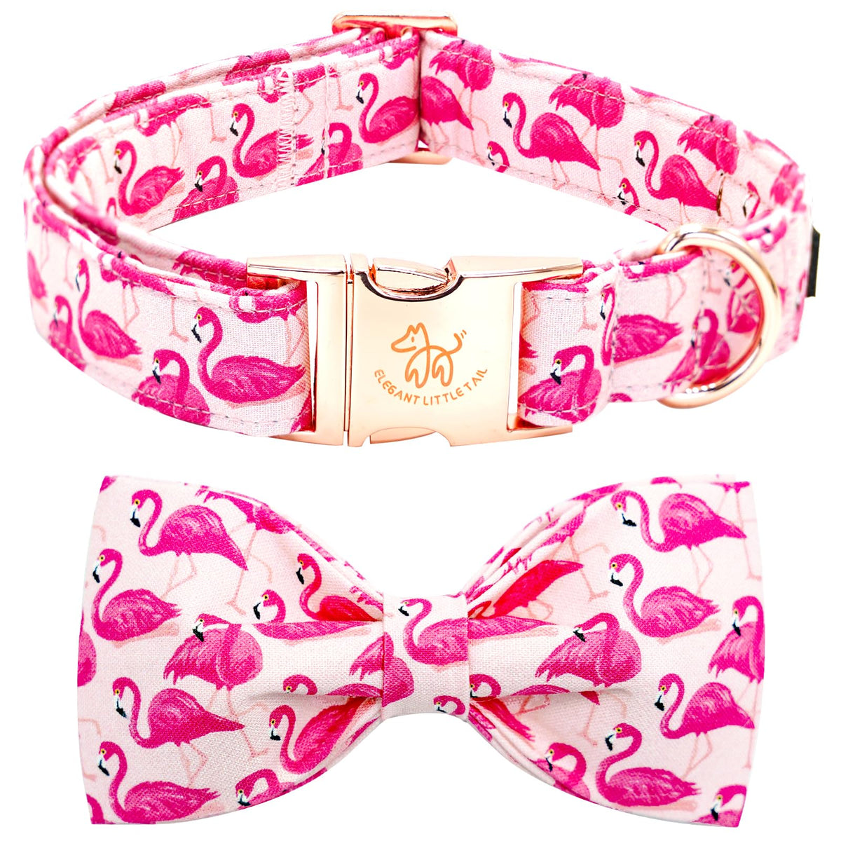 Fall Dog Collar with Bow, Black and Orange Print Fall Pet Collars Small