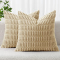 MIULEE Fall Decorative Throw Pillow Covers 18x18 Dark Rust Pack of 2