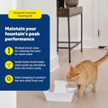 PetSafe Drinkwell Dog and Cat Water Fountain Cleaning Kit, 3 Brushes, Blue, 1 3/8', 1 5/8', 2' brushes (535855) | 3-Brush Set, Plastic-Wrapped Steel Shafts Resist Rust, Flared Sponge Tip for Deep Cleaning, Fits All Drinkwell Fountains
