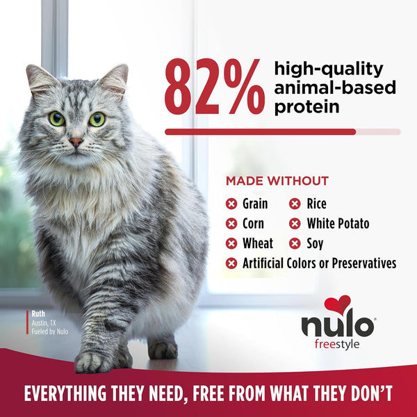 Nulo FreeStyle Dry Cat Food Indoor - Duck & Cod, High Protein Grain-Free Dry Cat Food, Natural Kibble with Probiotics and Omegas Fatty Acids, 14lb Bag