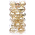Sea Team 30-Pack Clear Christmas Ball Ornaments with Fillers, Champagne