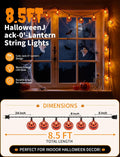 8.5FT Pumpkin String Lights with 10 Bulbs for Halloween Outdoor Decor Party
