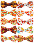PET SHOW 10 Pack Fall Dog Bowties for Large Dogs Sliding on Collar