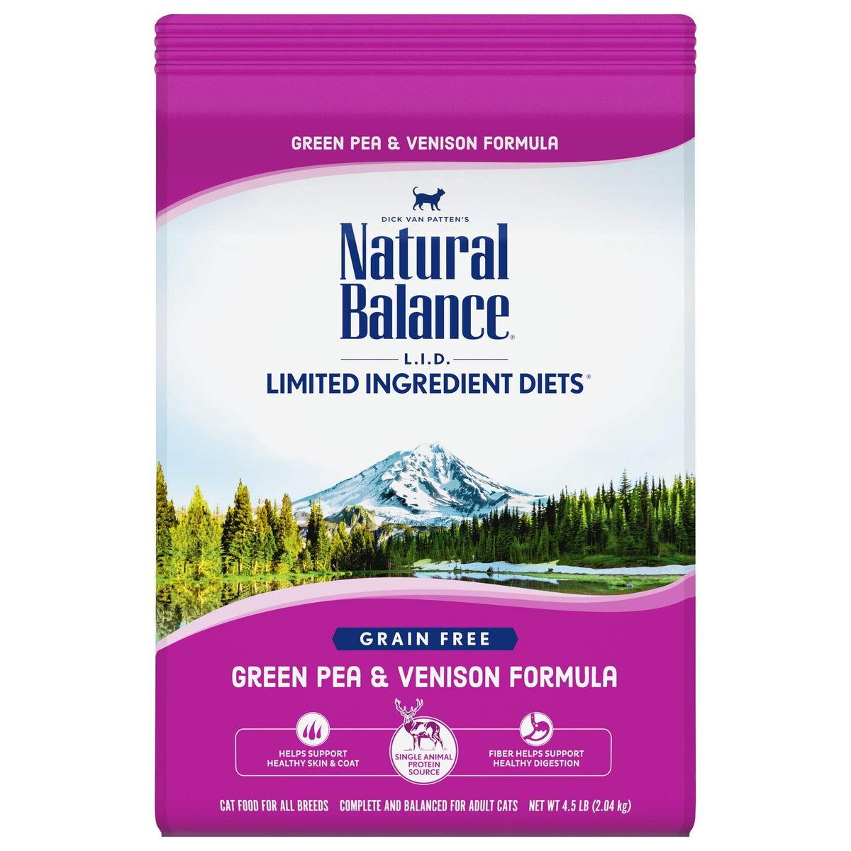 Natural Balance Limited Ingredient Adult Grain-Free Dry Cat Food - Balanced Nutrition - Soy-Free, Corn-Free Limited Ingredient Formula - 10 lb - Salmon & Green Pea Recipe