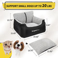 BurgeonNest Dog Car Seat for Small Dogs & Cats Under 25 lbs,Black