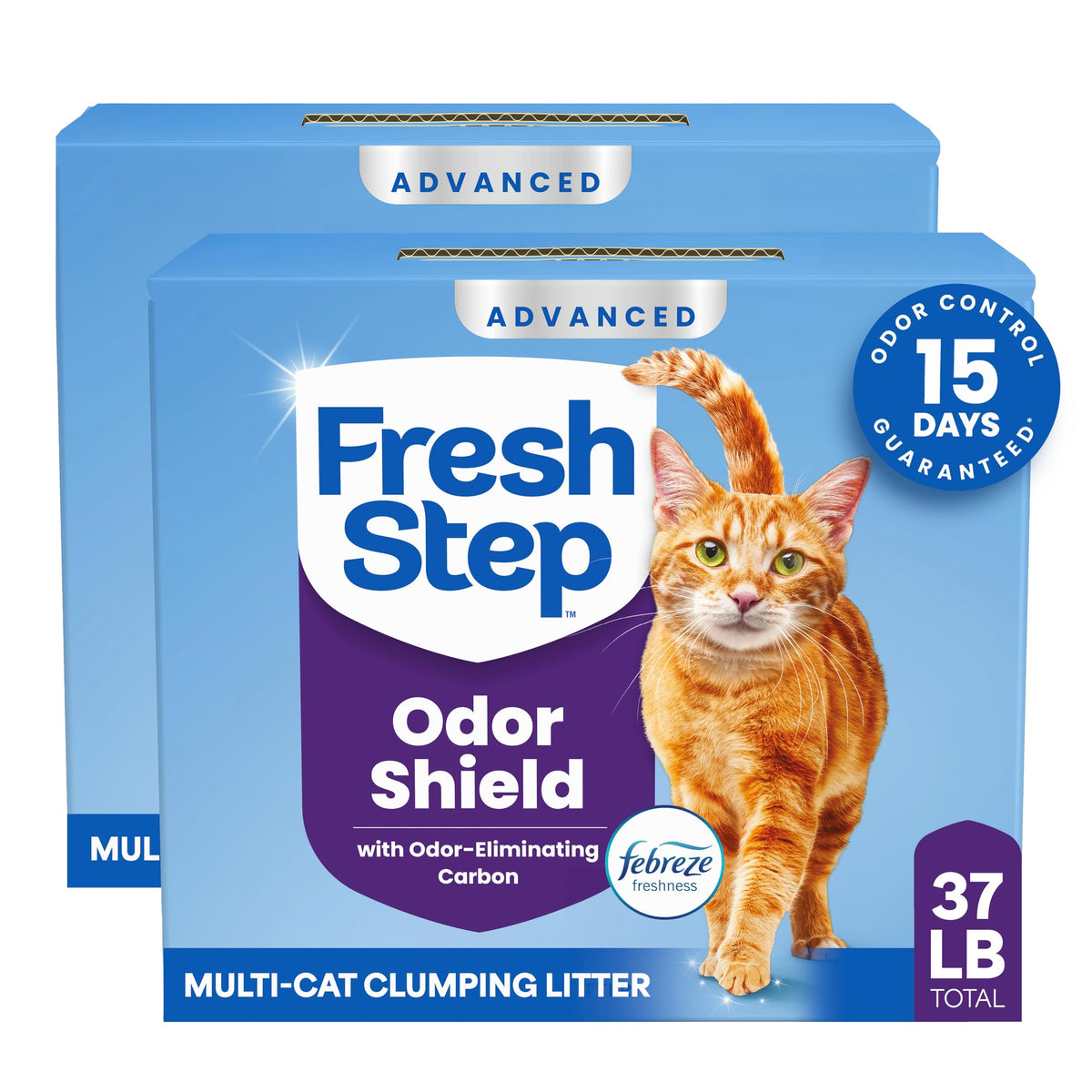 Fresh Step Clumping Cat Litter, Multi-Cat Odor Control, 14 lbs (Pack of 2)