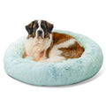 Best Friends by Sheri The Original Calming Donut Dog Bed for Large Dogs up to 100 lbs, Shag Faux Fur, Taupe, Large, 36" x 36"