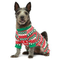 Fitwarm Reindeer Dog Christmas Pajamas, Winter Doggy Clothes for Small Dogs Boy Girl, Fleece Dog Onesie with Feet, Holiday Pet Outfit, Black, White, Red, Medium
