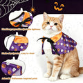Enjoying Cat Halloween Costume, Pet Vampire Costume for Small Dogs Cats Rabbits, Kitty Pumpkin Cloak Outfit Party Halloween Cosplay