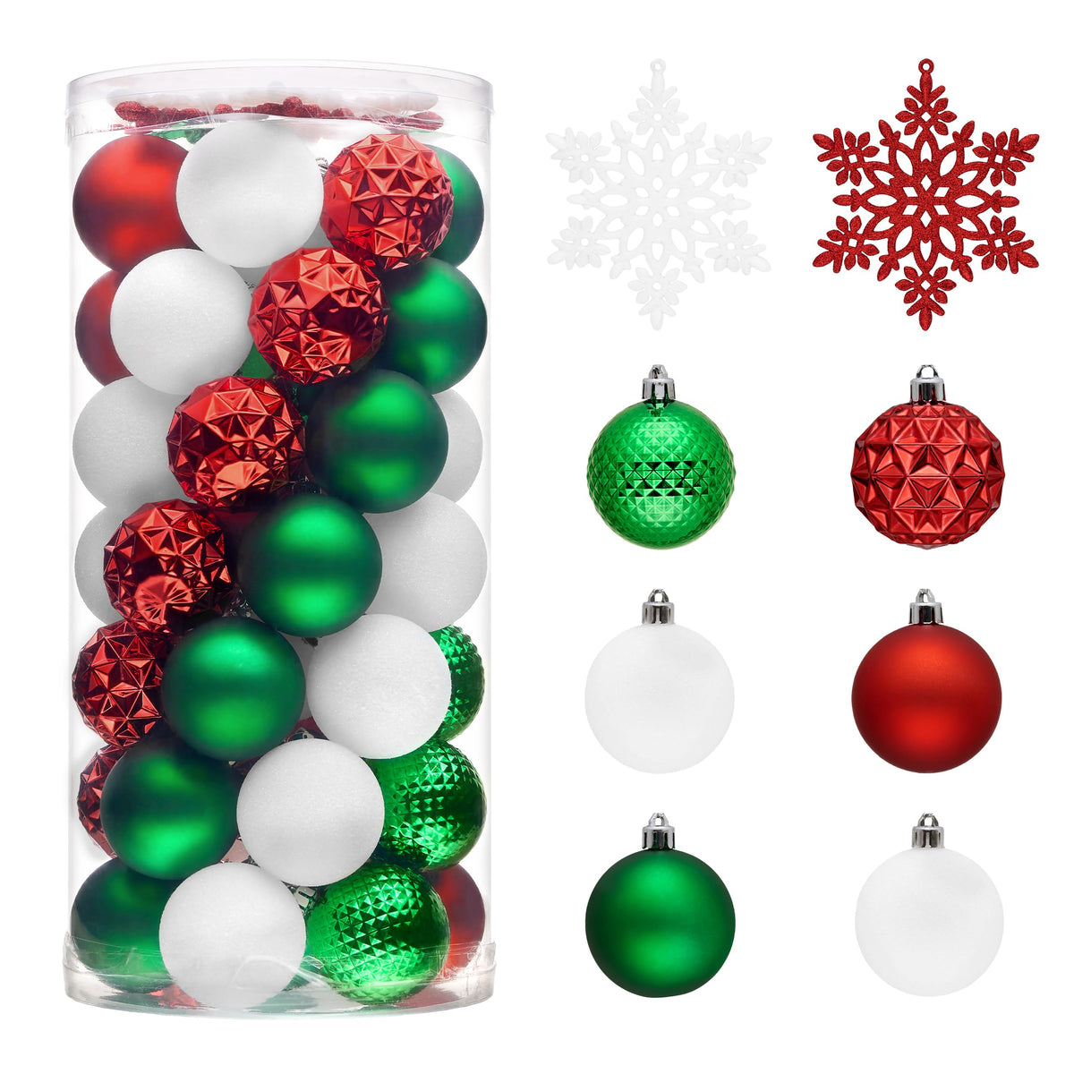 Valery Madelyn 50ct Christmas Tree Decorations Ball Ornaments 2 Inches