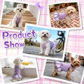 YUDODO Pet Dog Dress for Small Dogs Girl, Pet Summer Clothes with Bowtie | Soft, Stretchy, Breathable, Sleeveless, Cute Princess Pet Dress, For Yorkie Chihuahua Maltese, Purple, S
