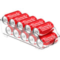 Simple Houseware Soda Can Organizer Dispenser Refrigerator/Pantry, Set of 2 | Clear