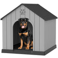 Bifanuo Dog House Outdoor Indoor for Small Dogs - Plastic Pet Shelter, Easy-Assemble & Weather-Resistant for Living Room, Balcony (Blue, 18" L x 22.4" W x 22.2" H)