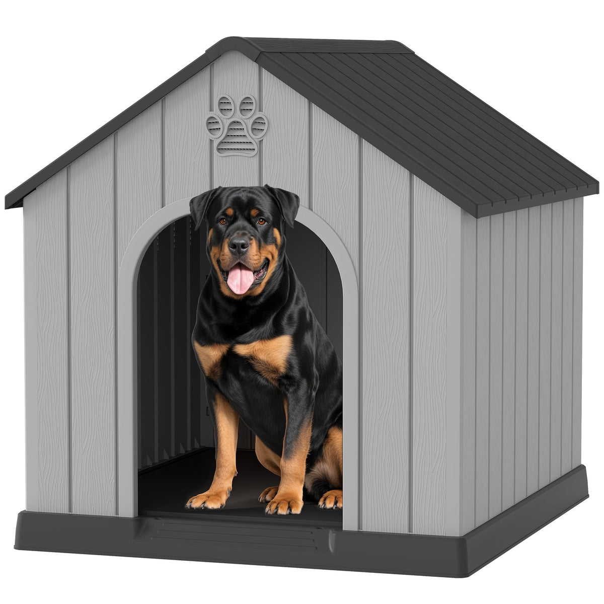 Bifanuo Dog House Outdoor Indoor for Small Dogs - Plastic Pet Shelter, Easy-Assemble & Weather-Resistant for Living Room, Balcony (Blue, 18" L x 22.4" W x 22.2" H)