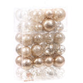 Sea Team 30-Pack Clear Christmas Ball Ornaments with Fillers, Champagne