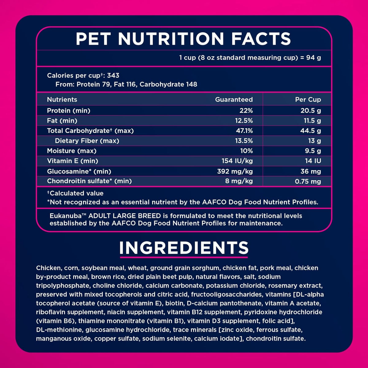 Eukanuba Adult Large Breed Dry Dog Food, 40 lb Bag