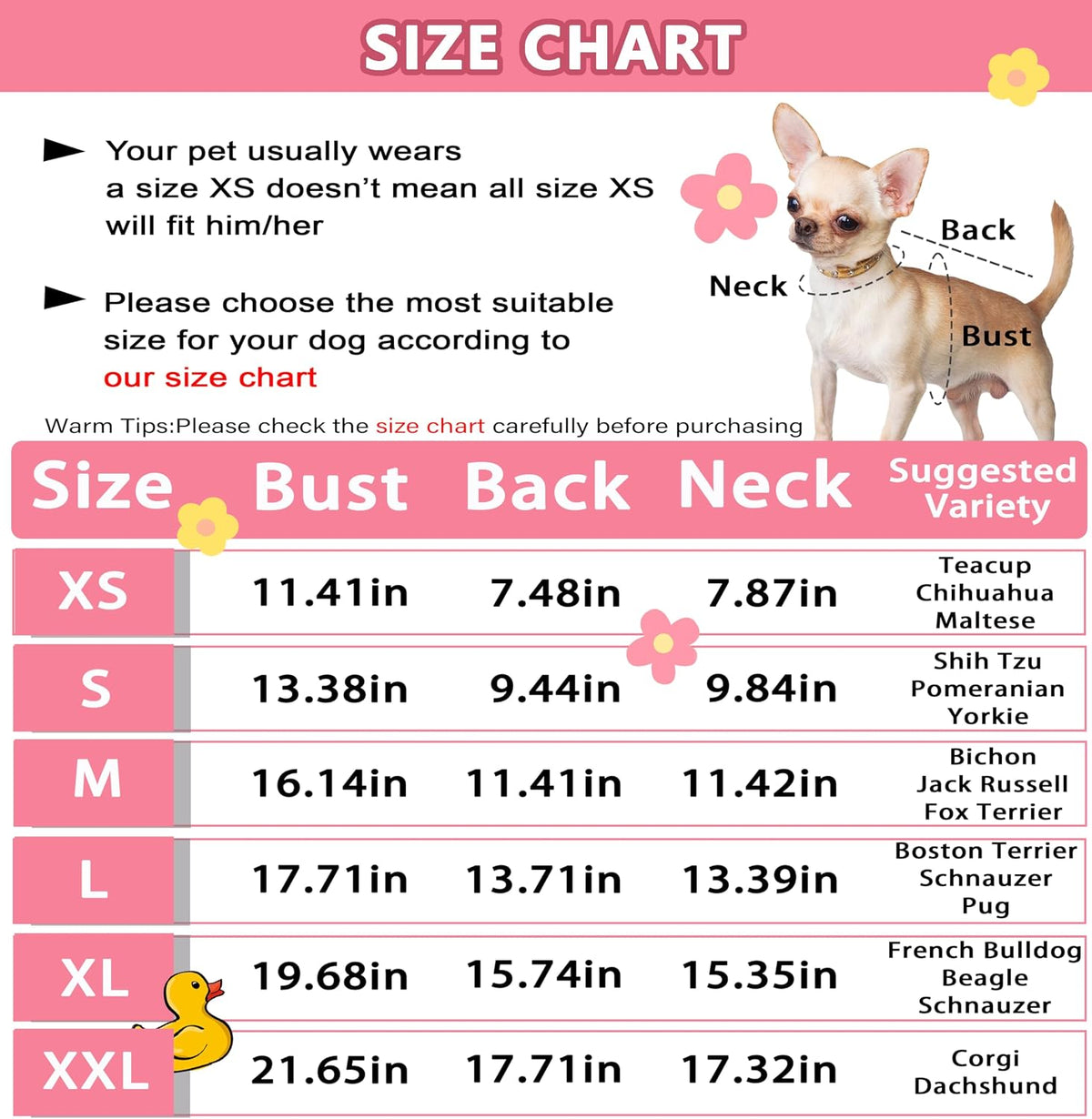 Dog Pajamas for Small Dogs Stretchy Chihuahua Clothes Summer Doggie Onesie Cute Puppy Pjs Girl Boy Pet Clothing Cat Onesie (Duck, Small)
