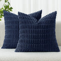 MIULEE Fall Decorative Throw Pillow Covers 18x18 Dark Rust Pack of 2