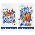 Hexagram Pumpkin Fall Kitchen Towels, Buffalo Check Fall Decor Hand Towels