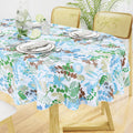 Rectangle Waterproof Vinyl Table Cloth, Wipeable Tablecloth with Flannel Backing, Plastic Table Cover for Fall, Thanksgiving (Pumpkin, 52" x 70")