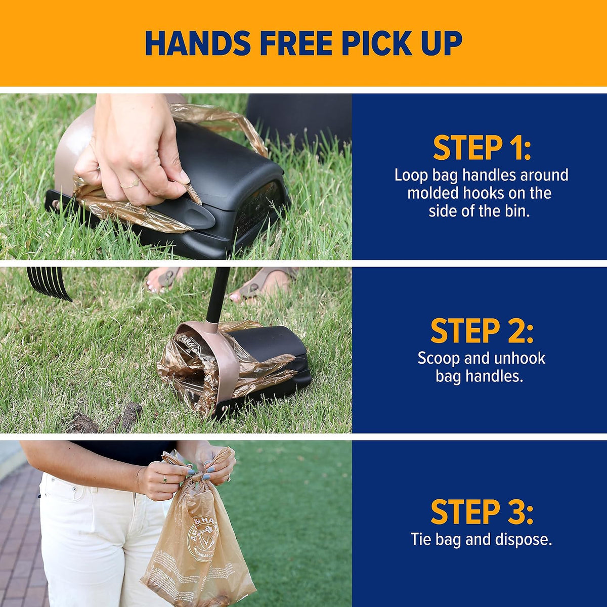 Arm & Hammer Heavy Duty Pet Waste Bags for Swivel Bin & Rake Dog Pooper Scooper, 20 Count Refill Bags (Packaging May Vary)
