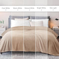 Exclusivo Mezcla Soft Plush Fleece Throw Blanket for Couch Camel