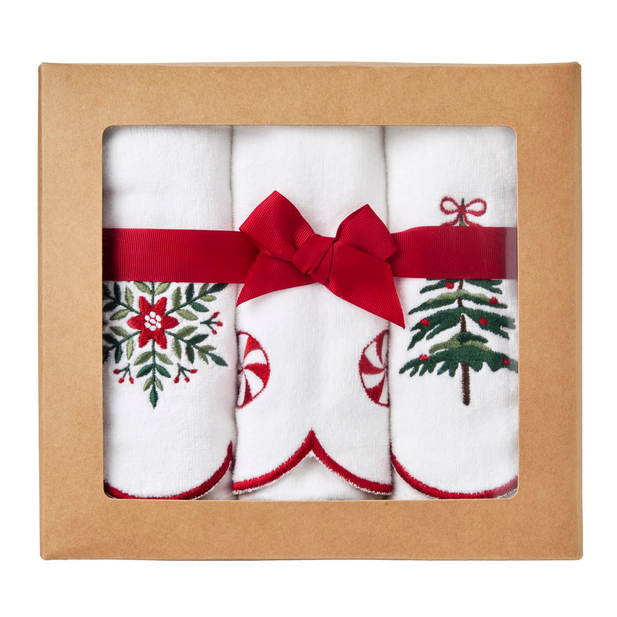 SKL Home Seasonal Jacquard Hand Towel Gift Set, 6 Count, Multicolored