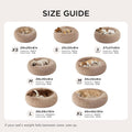 Bedsure Calming Dog Bed for Small Dogs - Donut Washable Small Puppy Bed, 23 inches Anti-Slip Round Fluffy Plush Faux Fur Large Cat Bed, Fits up to 25 lbs Pets, Camel