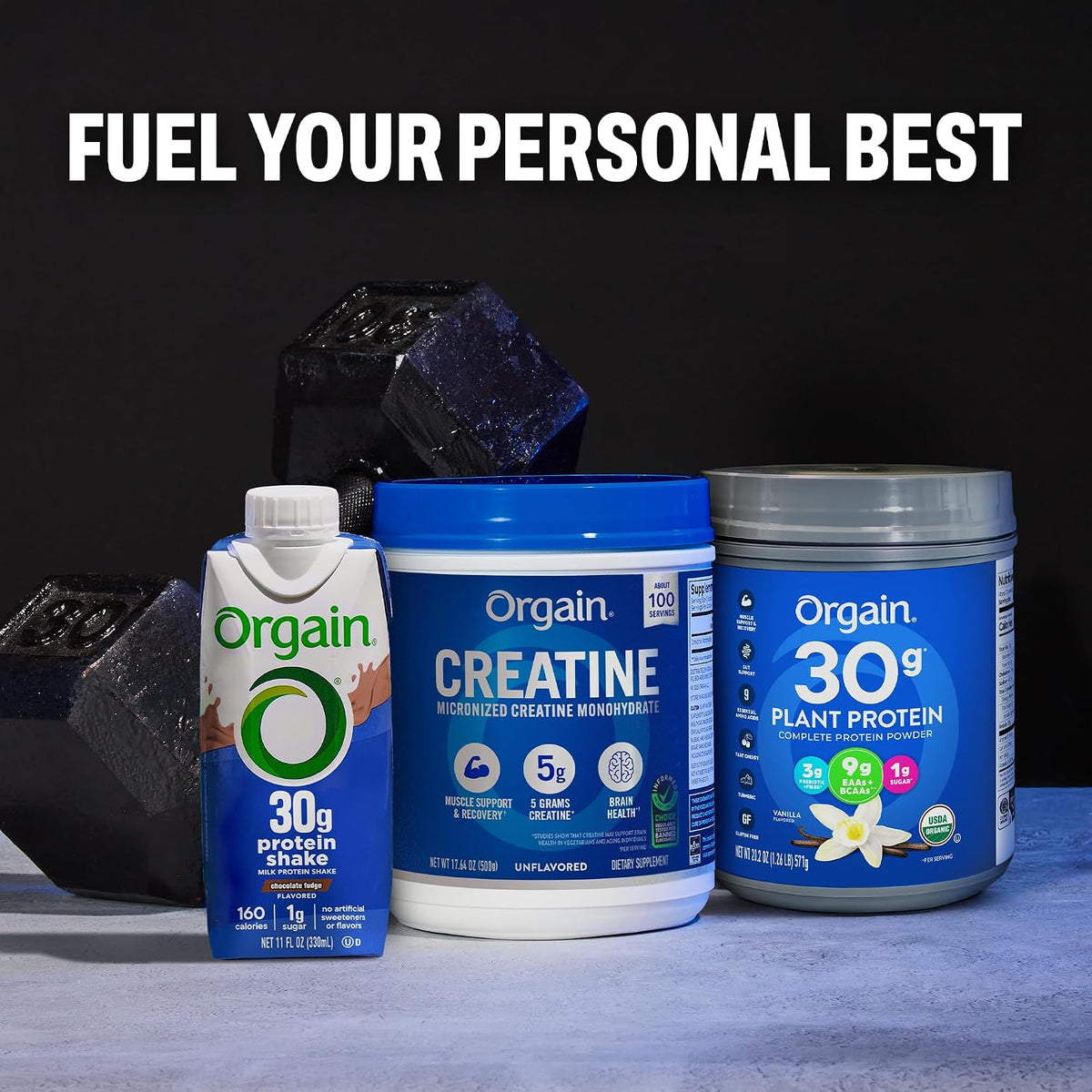 Orgain 5g Creatine Monohydrate Micronized Powder, Unflavored, 100 Servings