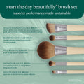 EcoTools 6-Piece Start the Day Beautifully Makeup Brush Set, Makeup Brushes For Eyeshadow, Blush, Concealer, & Foundation Application, Eco-Friendly, Gift Set, Synthetic Hair, Vegan & Cruelty-Free