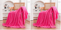 Puncuntex Burnt Orange Throw Blanket 50"×60" Fuzzy 3D Jacquard Decorative