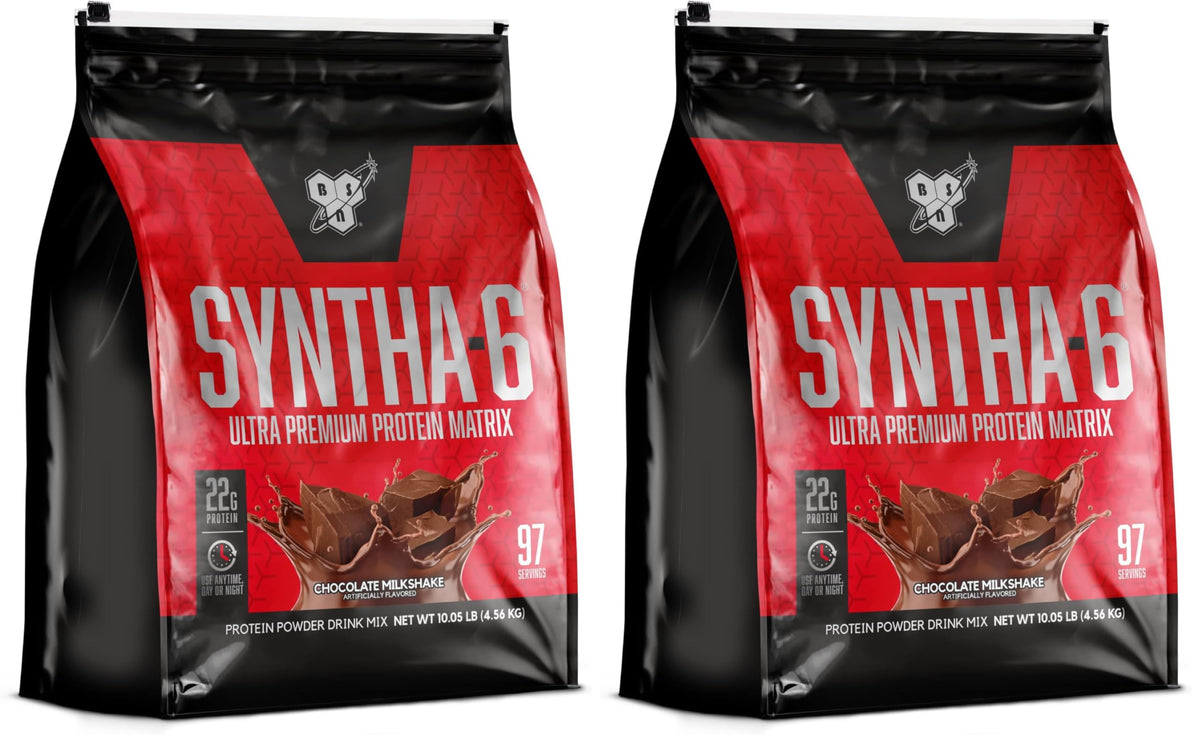 BSN SYNTHA-6 Whey Protein Powder, Micellar Casein, Milk Protein Isolate Powder, Vanilla Ice Cream, 5 Pounds, 48 Servings (Pack of 1) - Package May Vary
