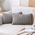 MIULEE Fall Decorative Throw Pillow Covers 18x18 Dark Rust Pack of 2