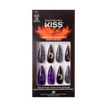 KISS Special Design Halloween Fake Nails, Glow-In-The-Dark, Style ‘Trick or Treat’, with Pink Gel Nail Glue, Mini Nail File, Manicure Stick, & 28 False Nails