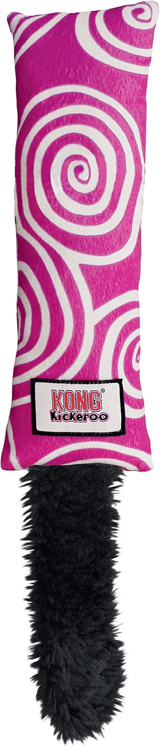 KONG Kickeroo Swirl Cat Toy – Plush with Crinkle Sound, Soft Catnip Toy for Indoor Cats – Assorted Colors