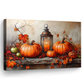 YZDQLANY Canvas Wall Art Autumn Landscape Dog Pumpkin Wall Decor