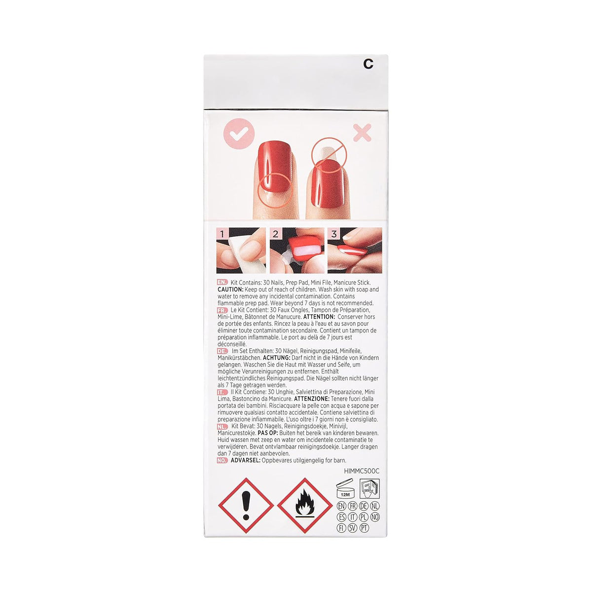 KISS imPRESS Limited Edition Halloween Press-On Nails, Glow-In-The-Dark, PureFit Technology, 'Witchful Thinking’, with Prep Pad, Mini File, Cuticle Stick, & 30 Fake Nails