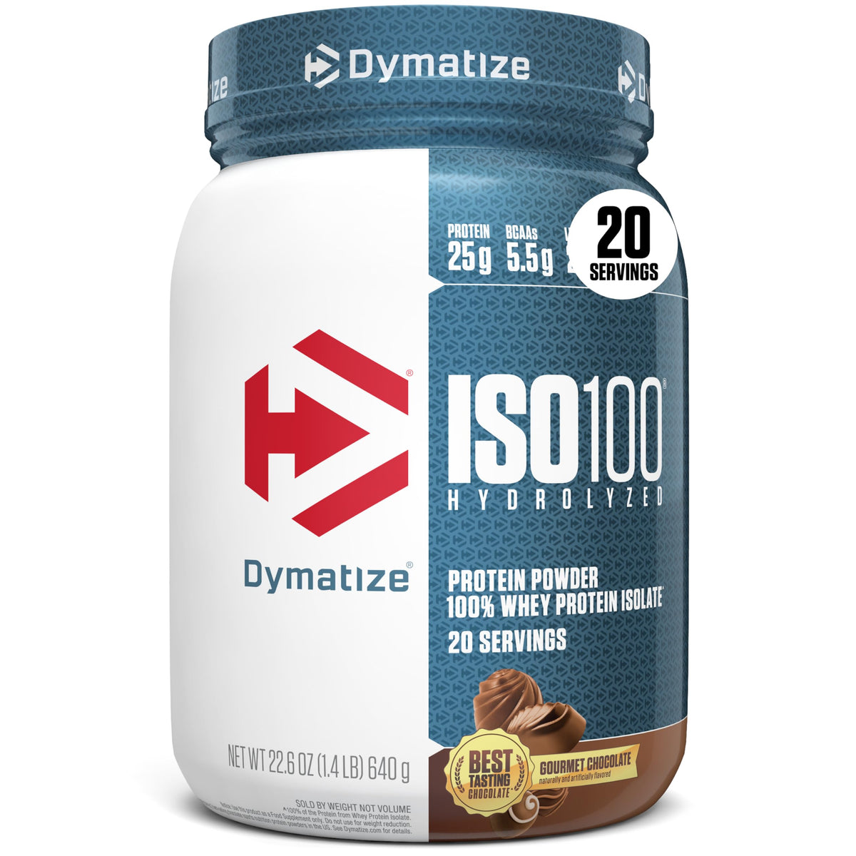 Dymatize ISO 100 Whey Protein Powder with 25g of Hydrolyzed 100% Whey Isolate, Vanilla 5 Pound, Package may vary