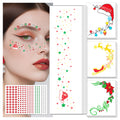 Halloween Glitter Freckle & Gems, Face Tattoo for Women Makeup Decorations
