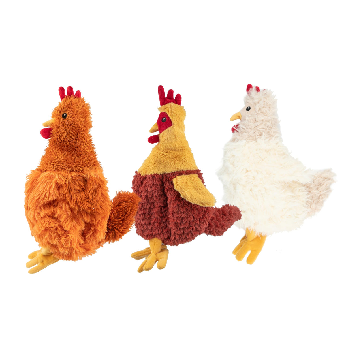 Best Pet Supplies Interactive Squeaky Dog Toy - Crinkle Chicken, Brown | Stuffing Free Body, Soft, Squeaks & Crinkles, No Mess, Perfect for Moderate Chewers, Toss and Fetch Play