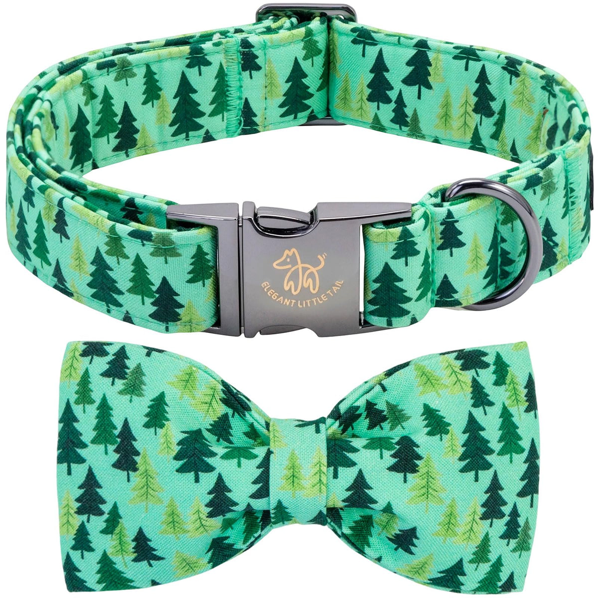 Fall Dog Collar with Bow, Black and Orange Print Fall Pet Collars Small