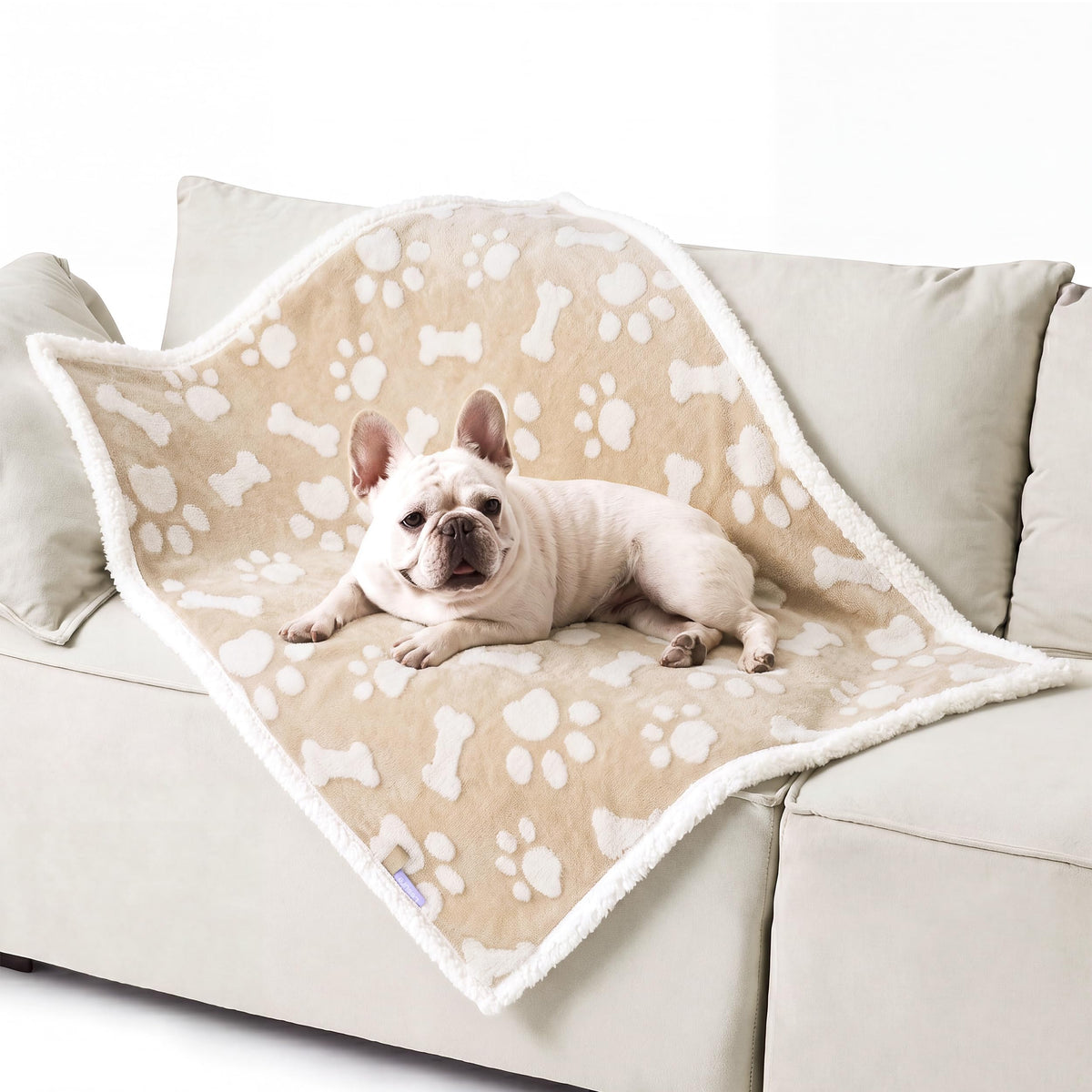 LE SURE Waterproof Dog Blankets for Small Dogs Cute Cozy 3D Jacquard,25x35