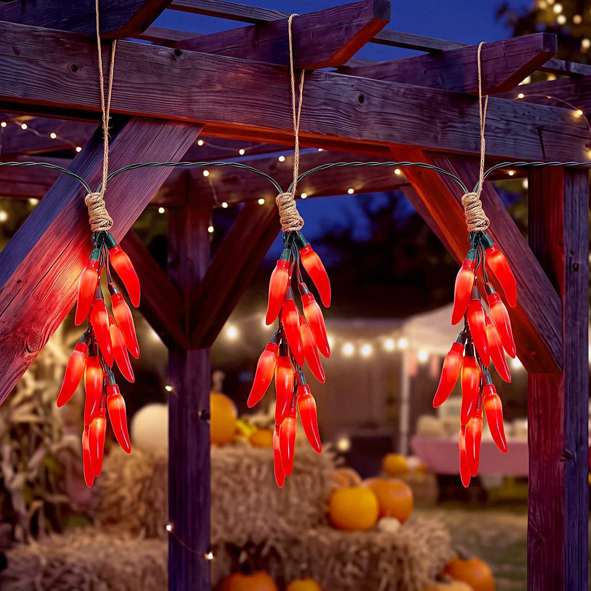8.5Ft Thanksgiving Turkey String Lights, 10 LED Outdoor with Garland Decor