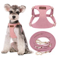 Puppytie xs Dog Harness with Multifunction Dog Leash,Soft Adjustable No Choke Escape Proof Pet Harness Vest,red-Camellia,XS