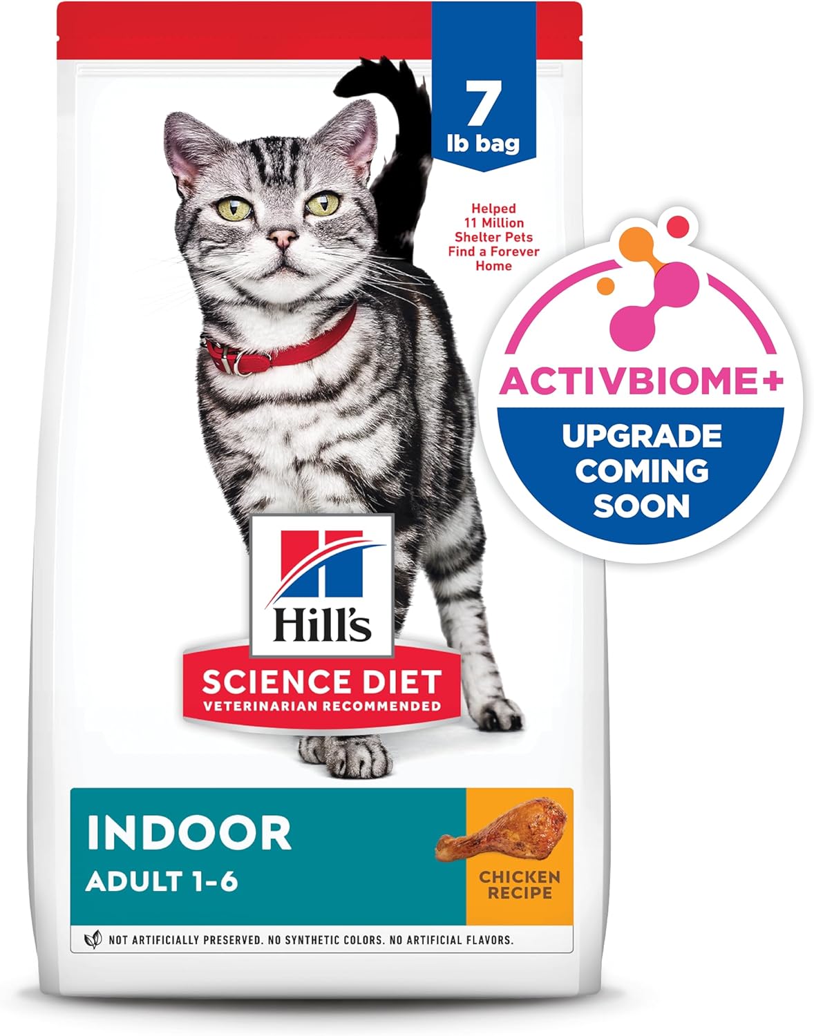 Hill's Science Diet Adult 1-6 Indoor Dry Cat Food, Chicken, 7 lb. Bag
