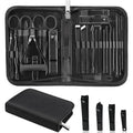 MINKINH Manicure Set Professional Nail Clipper Kit-26 Pieces, Brown | Stainless Steel Manicure Kit, Nail Care Tools with Travel Case for Men & Women, Hand & Foot Care, Gift for Family & Friends