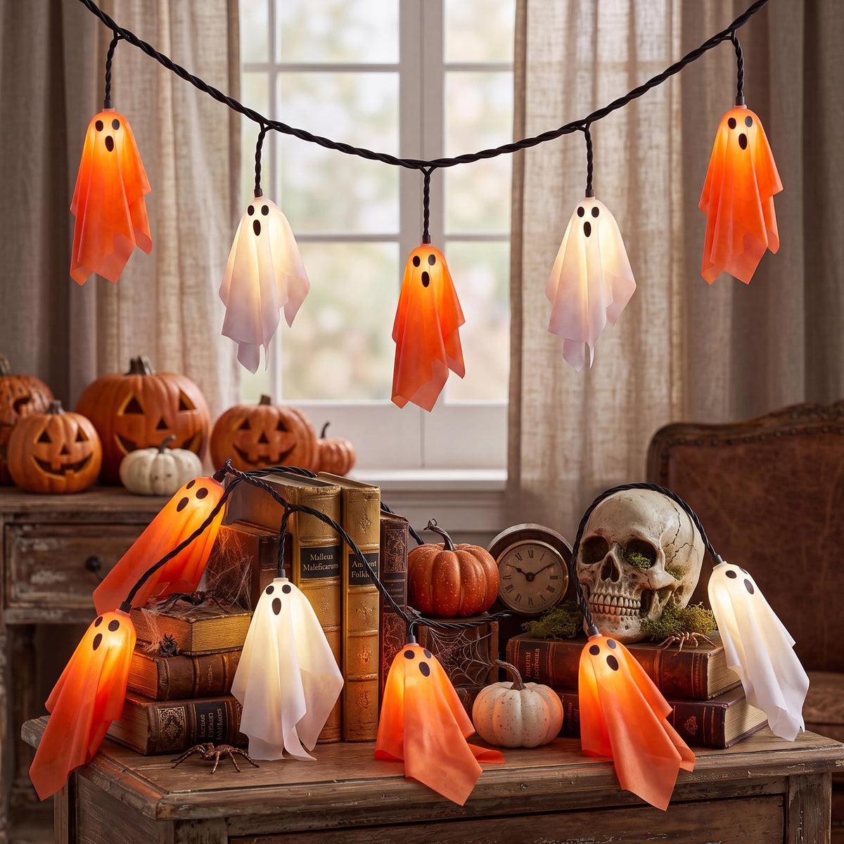 8.5 FT Fall String Lights with 10 LED 3D Acorn Plug in Autumn Décor Lights