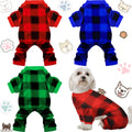Frienda 3 Pcs Christmas Dog Pajamas,Snowman Pattern,S (fit 3.3-5.5lbs