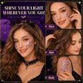 Halloween Body Glitter Stick for Face and Hair, Bat Cross Ghosts Sequins