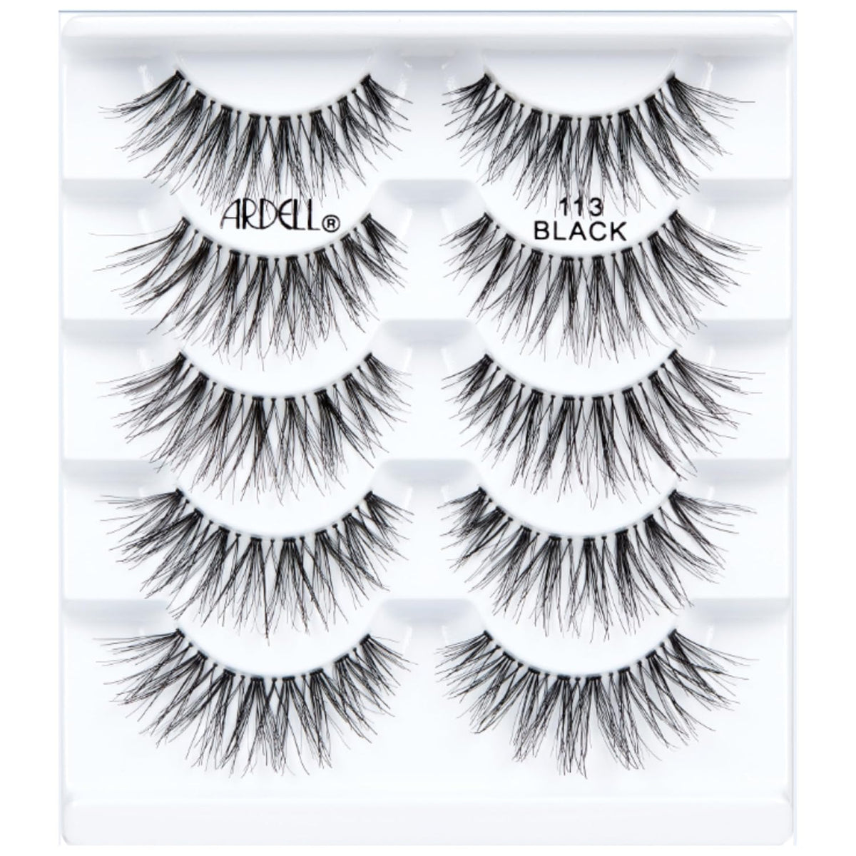 Ardell Wispies False Eyelashes 113 – Natural Wispy Strip Lashes, Lightweight & Seamless Invisiband for All-Day Wear, 6 Pairs, 1 Pack